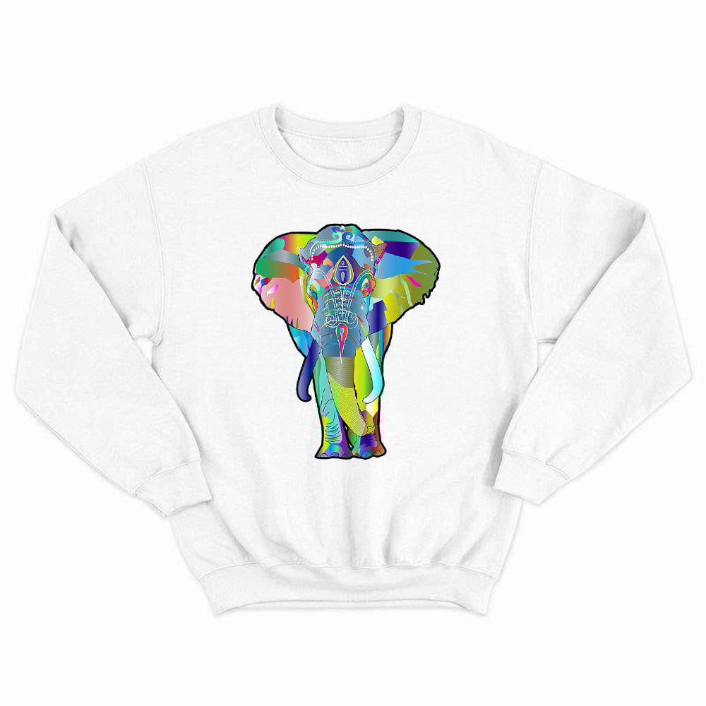 Elephant Mandala Sweatshirt Elephant Art Cool Graphic Sweatshirt Christmas Gifts For Animal Lovers