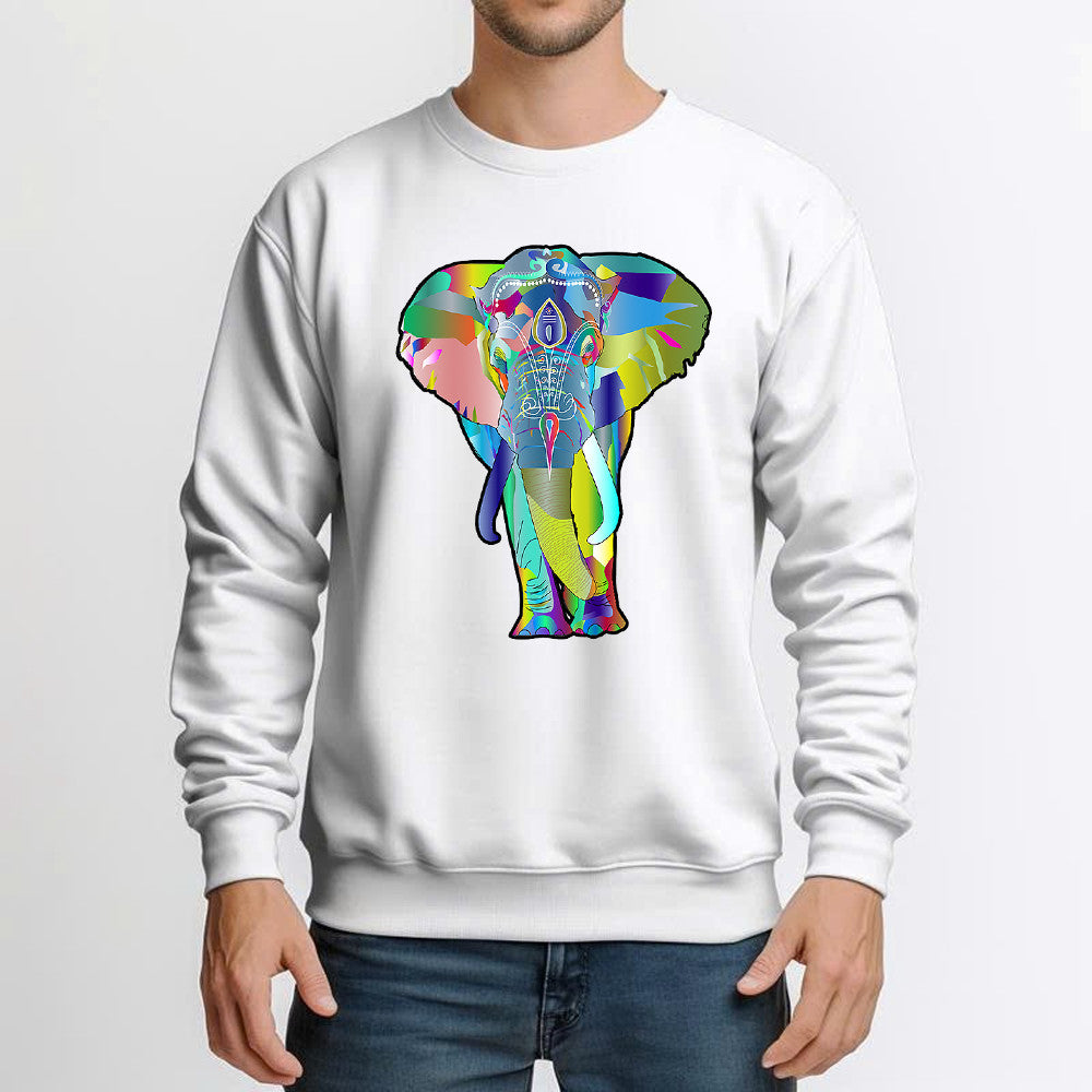 Elephant Mandala Sweatshirt Elephant Art Cool Graphic Sweatshirt Christmas Gifts For Animal Lovers