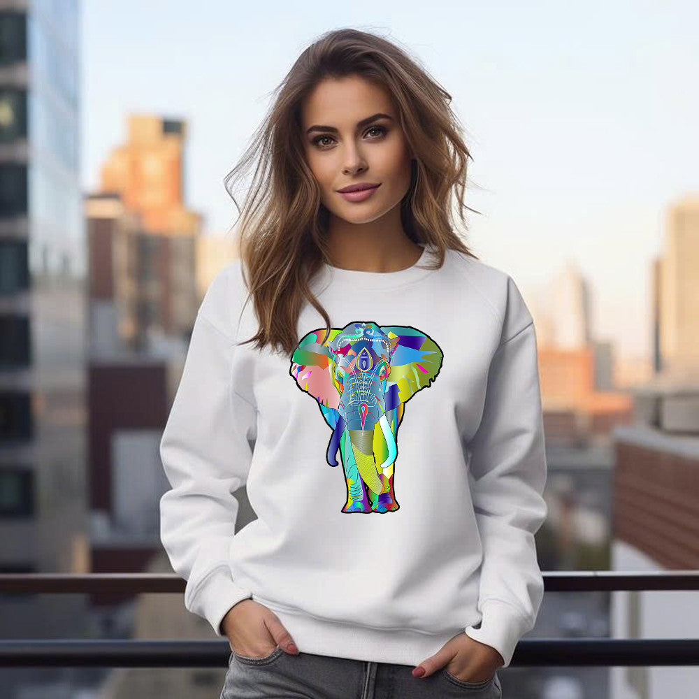 Elephant Mandala Sweatshirt Elephant Art Cool Graphic Sweatshirt Christmas Gifts For Animal Lovers