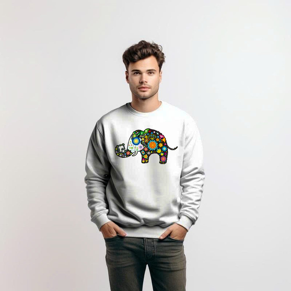 Ethnic Elephant Floral Mandala Sweatshirt Native American Spiritual Apparel Gifts