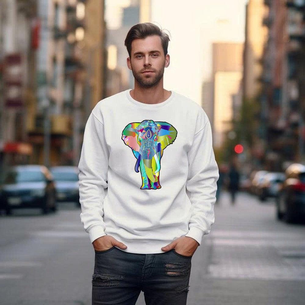 Elephant Mandala Sweatshirt Elephant Art Cool Graphic Sweatshirt Christmas Gifts For Animal Lovers
