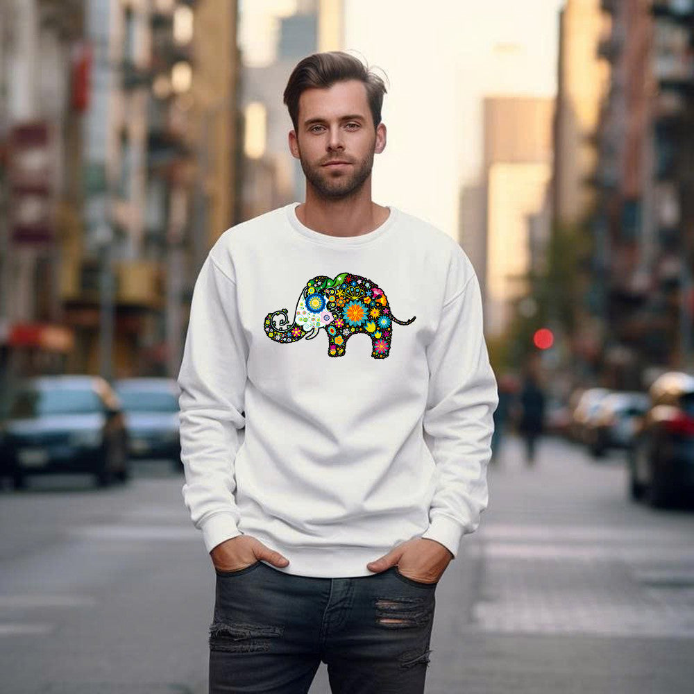 Ethnic Elephant Floral Mandala Sweatshirt Native American Spiritual Apparel Gifts