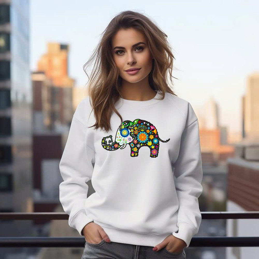 Ethnic Elephant Floral Mandala Sweatshirt Native American Spiritual Apparel Gifts
