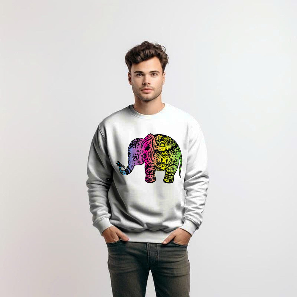 Elephant Mandala Sweatshirt Yogi Elephant Mandala Art Sweatshirt Hindu Religious Gift