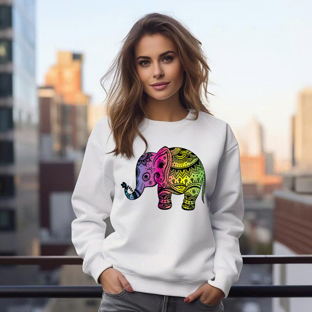 Elephant Mandala Sweatshirt Yogi Elephant Mandala Art Sweatshirt Hindu Religious Gift
