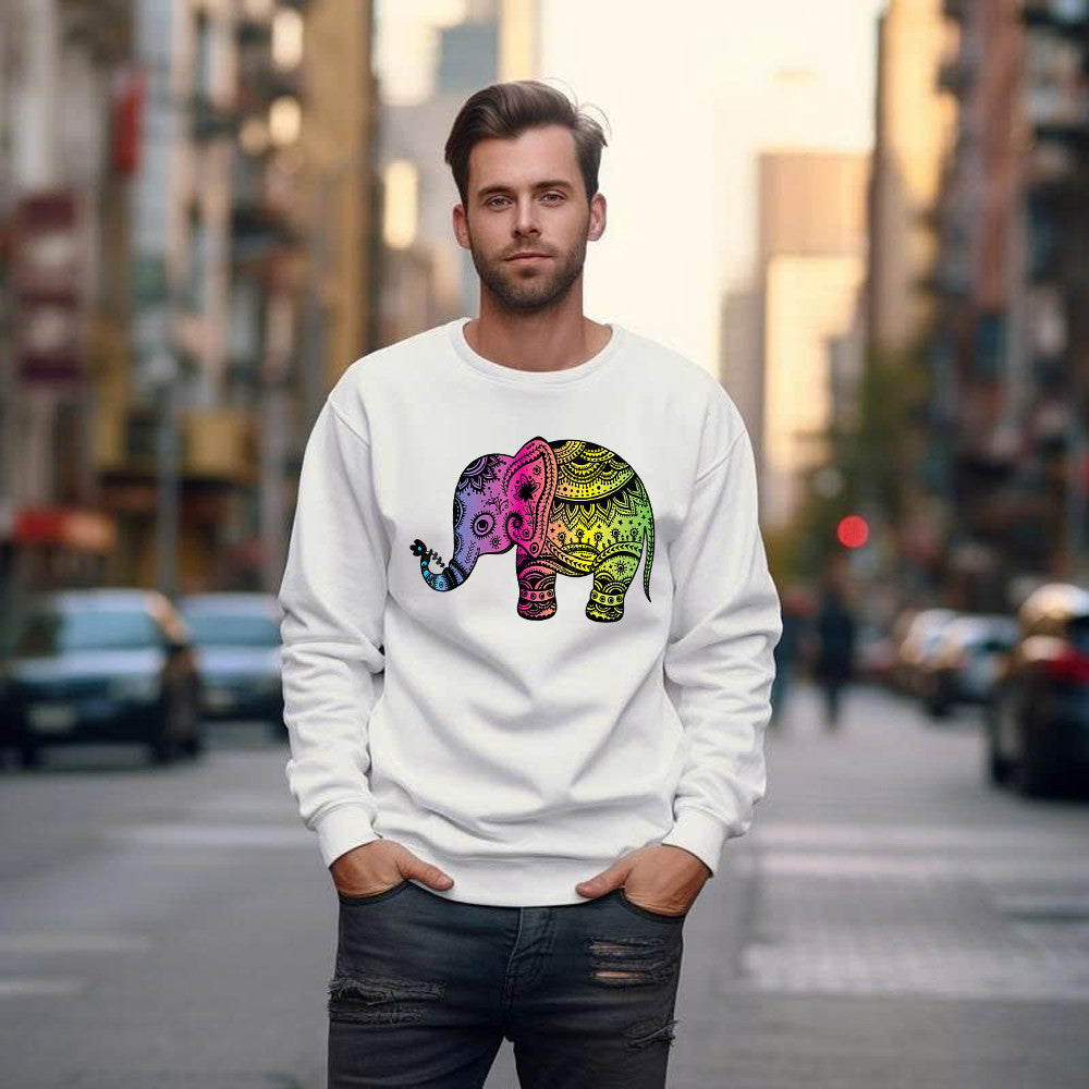 Elephant Mandala Sweatshirt Yogi Elephant Mandala Art Sweatshirt Hindu Religious Gift