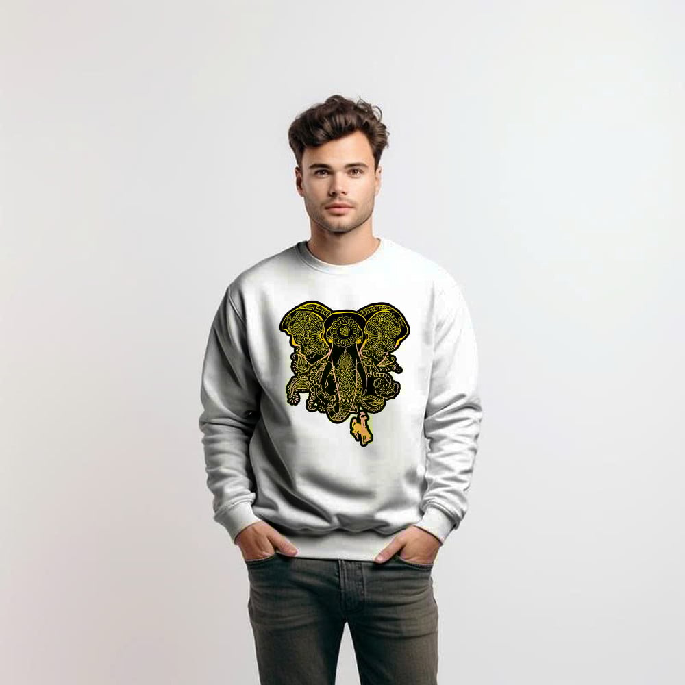 Elephant Mandala Wyoming Cowboys Sweatshirt Wyoming Cowboys Jersey Football Sweatshirt Clothing