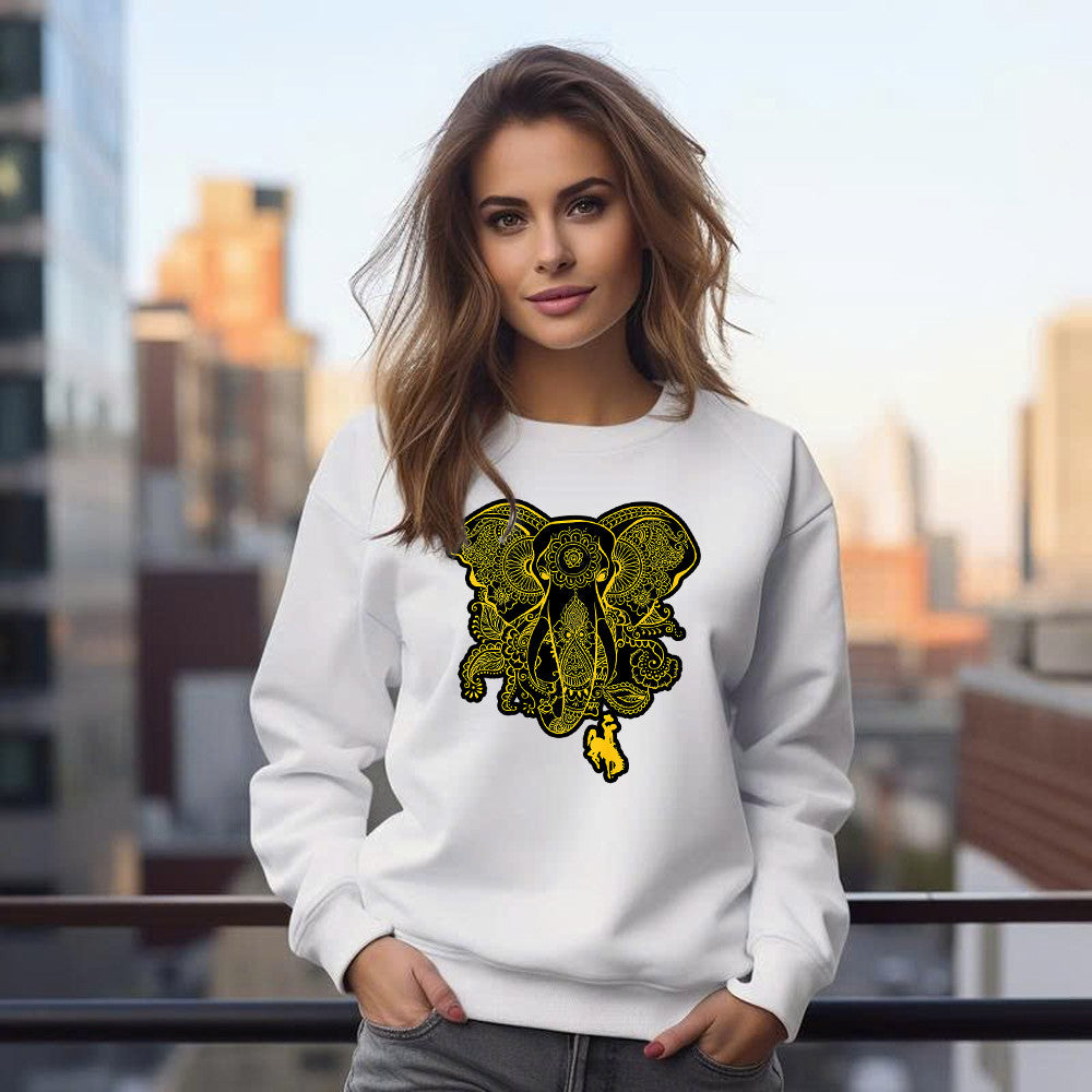 Elephant Mandala Wyoming Cowboys Sweatshirt Wyoming Cowboys Jersey Football Sweatshirt Clothing