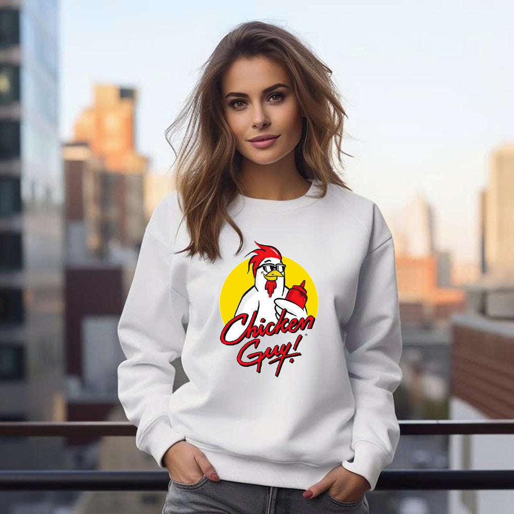Chicken Guy Sweatshirt Funny Chicken holding ketchup bottle Shirt Gifts For Friends