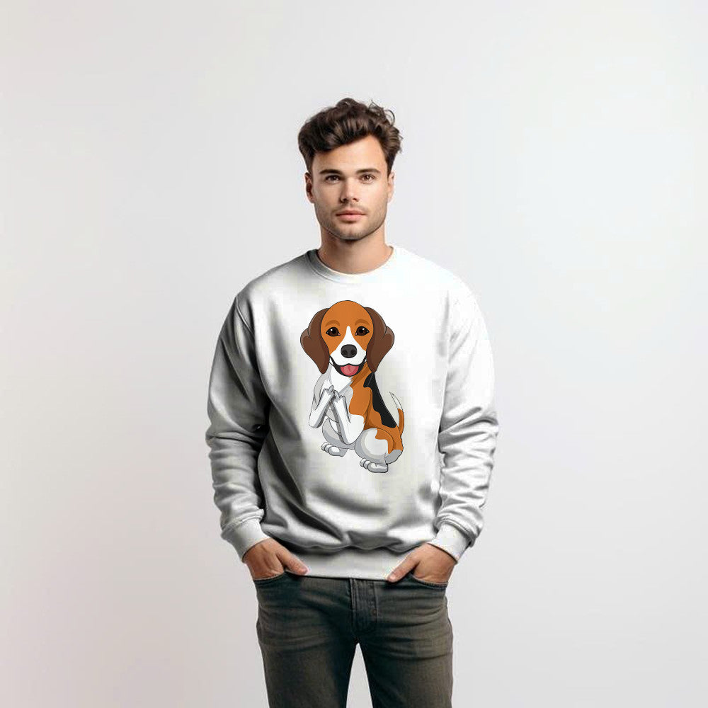 Beagle With Middle Finger Shirt Funny Design Sweatshirt Gifts For Beagle Lovers