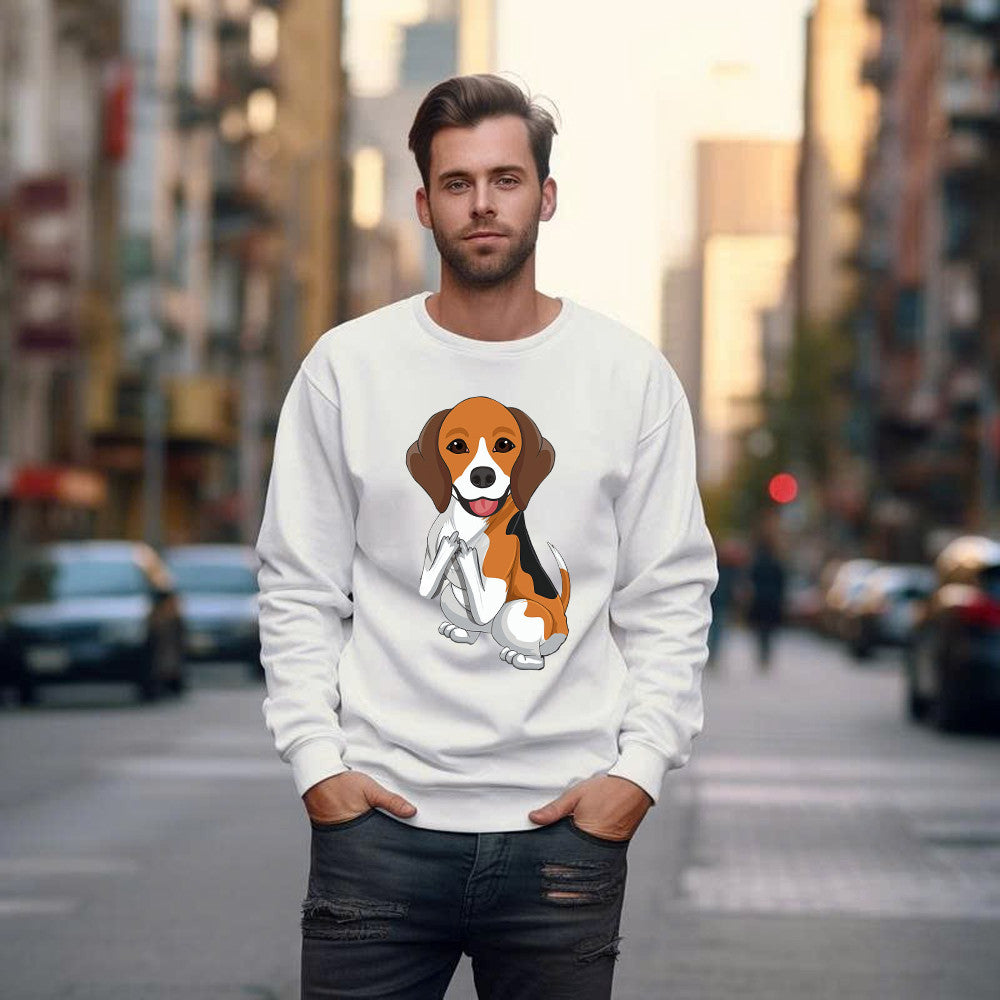 Beagle With Middle Finger Shirt Funny Design Sweatshirt Gifts For Beagle Lovers