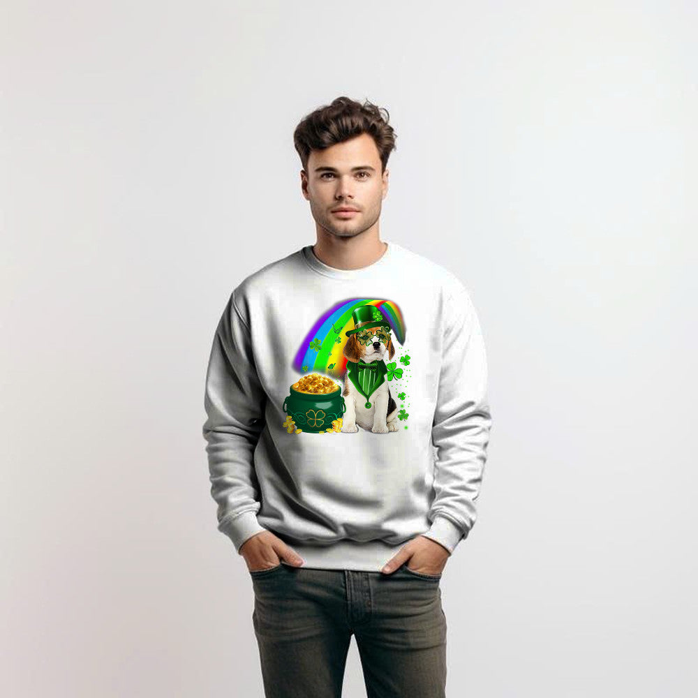 Beagle Dog Irish Leprechaun Sweatshirt Beagle Lover Cute St Patricks Day Shirt Big Brother Gifts