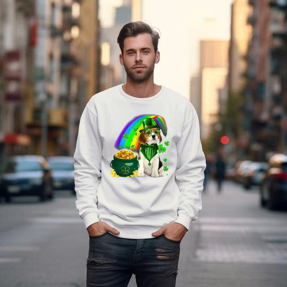 Beagle Dog Irish Leprechaun Sweatshirt Beagle Lover Cute St Patricks Day Shirt Big Brother Gifts