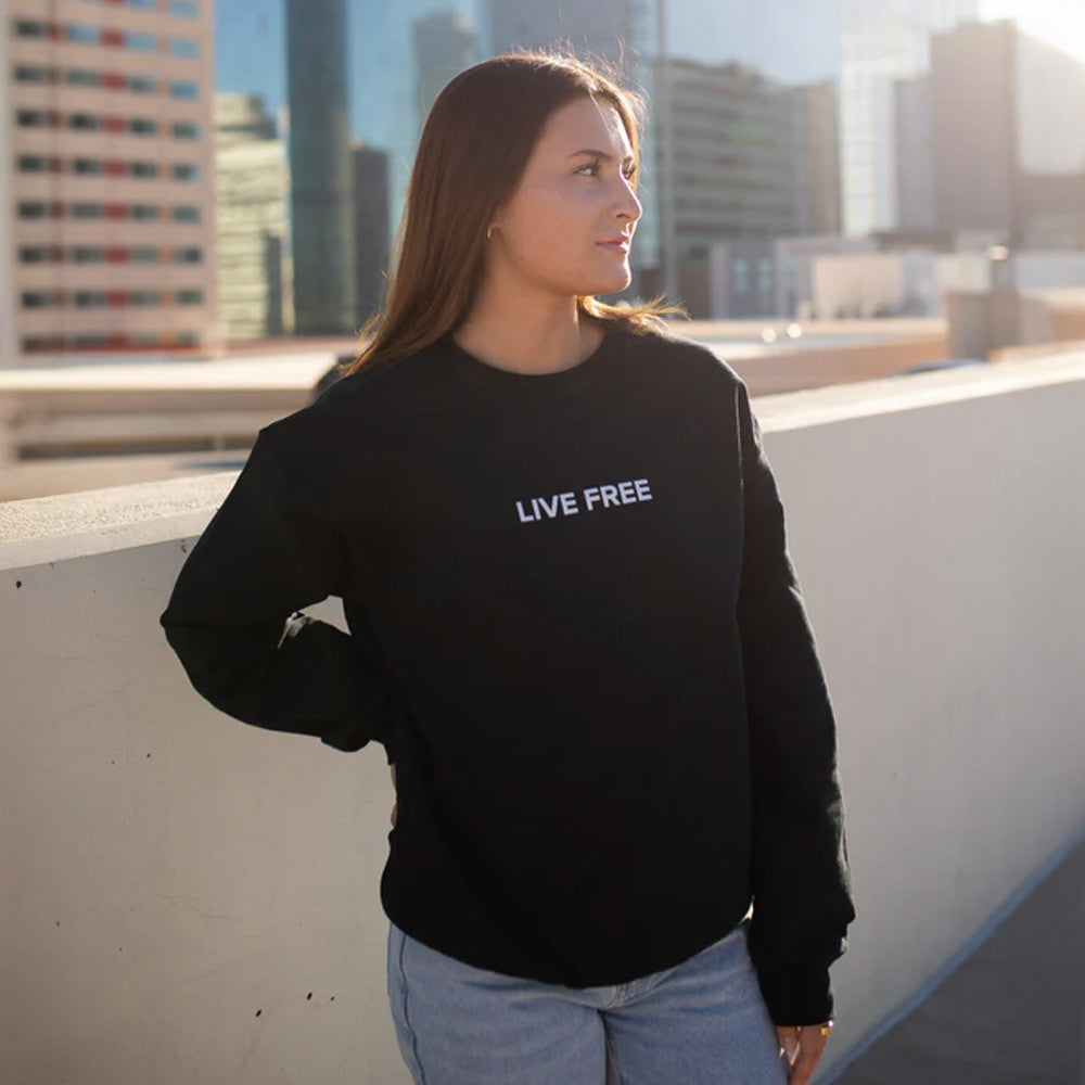 Live Free Crewneck Charlie Kirk Freedom Sweatshirt Charlie Kirk Merch Store