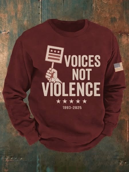 Charlie Kirk Sweatshirt Voice Not Violence 1993 2025 Sweatshirt Charlie Memorial Gifts