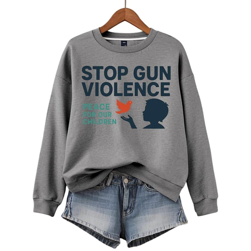 Charlie Kirk Sweatshirt Stop Gun Violence Peace For Our Children Gift For Patriots