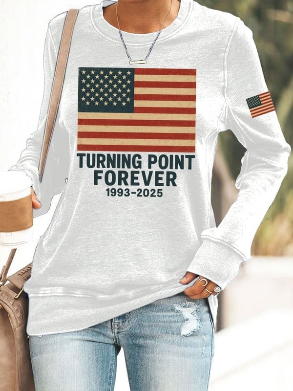 Charlie Kirk Turning Point USA Forever Women's Sweatshirt TPUSA Merch Clothing Store