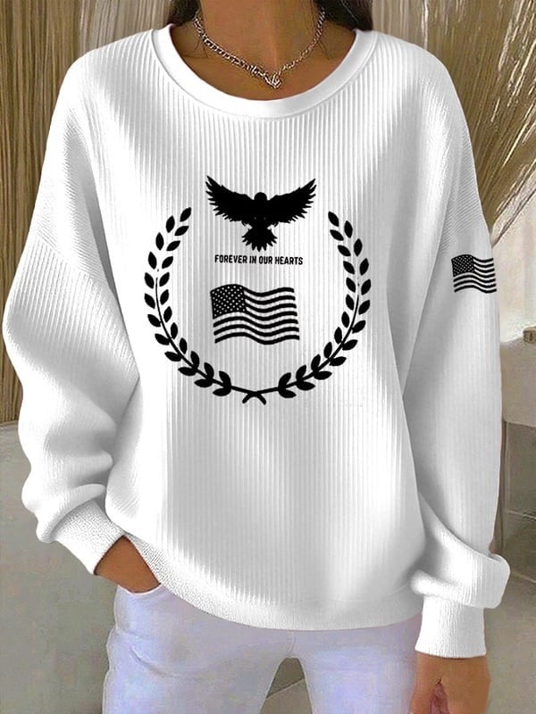 Eagle Charlie Kirk Sweatshirt Forever In Our Heart RIP Charlie Kirk Clothing Memorial Gifts