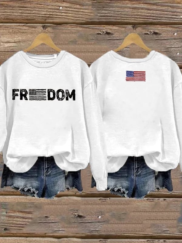 Charlie Kirk Freedom Sweatshirt American Flag Turning Point USA Merch Gift For Patriots
