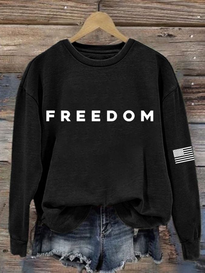 Charlie Kirk Freedom Sweatshirt RIP Charlie Kirk Apparel Patriotic Gift For Women