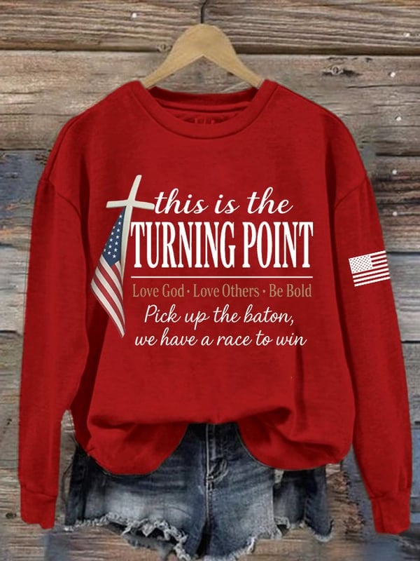 Charlie Kirk Sweatshirt This Is The Turning Point TPUSA Merch Faith Gift For Patriots