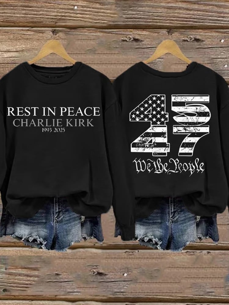 Charlie Kirk Freedom Polo Sweatshirt Rest In Peace 45 47 Charlie Kirk Best Tribute CK Merch
