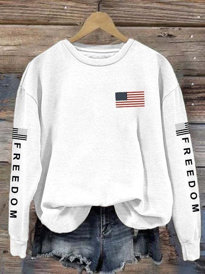 Charlie Kirk Freedom Sweatshirt American Flag TPUSA Freedom Sweatshirt Charlie Kirk Apparel