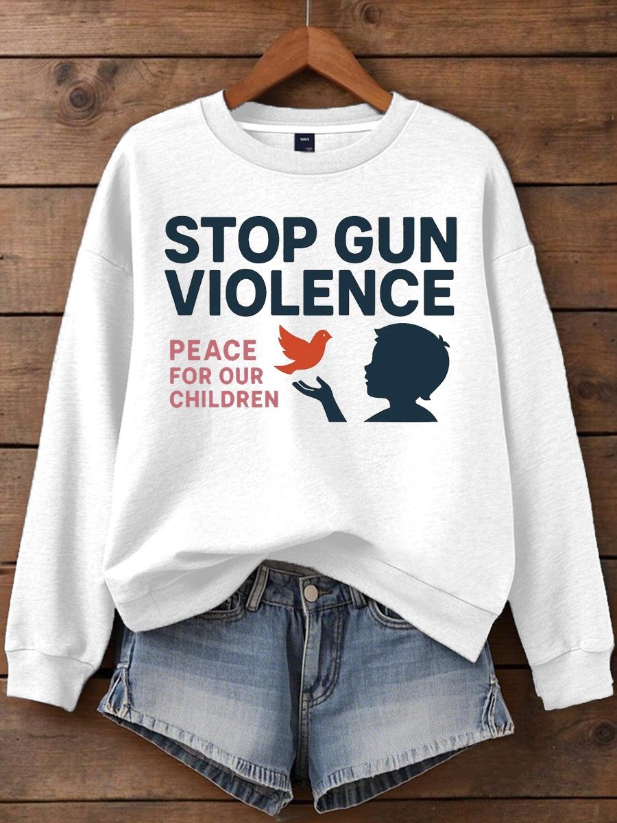 Charlie Kirk Stop Gun Violence Sweatshirt Peace For Our Children Charlie Kirk Quote Gifts