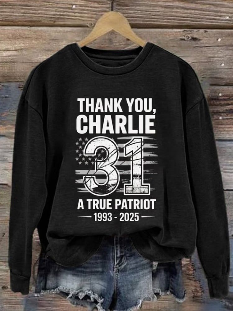 Thank You Charlie Kirk Sweatshirt 31 A True Patriot Charlie Kirk Merch Store Clothing