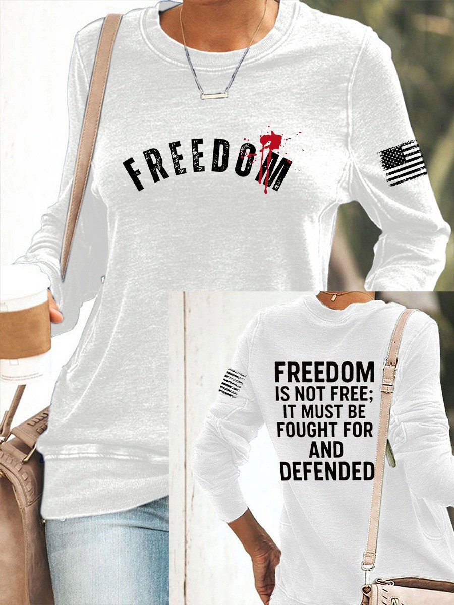 Charlie Kirk Freedom Sweatshirt Freedom Is Not Free Violence Against Clothing Gifts