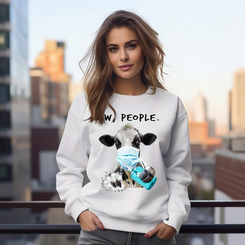 Dairy Cows Know How To Prevent Disease Sweatshirt Unique Cute Cows Apparel Gifts For Patient