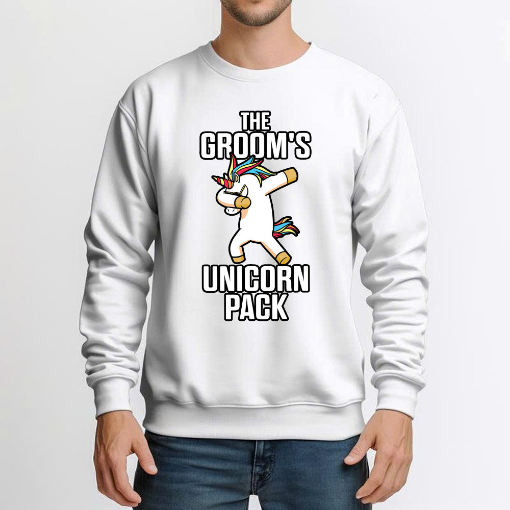 The Groom's Unicorn Pack Sweatshirt Funny Groomsmen Shirt Best Gifts For Groomsmen