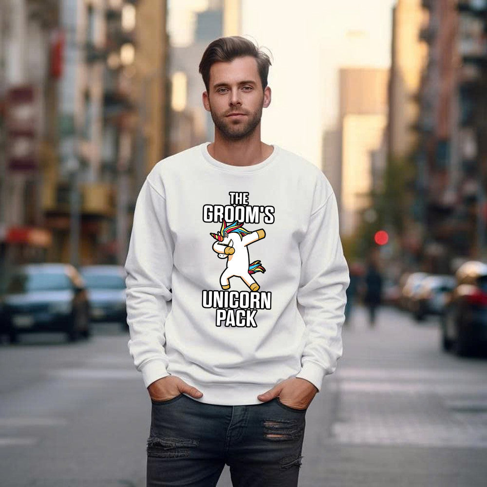 The Groom's Unicorn Pack Sweatshirt Funny Groomsmen Shirt Best Gifts For Groomsmen
