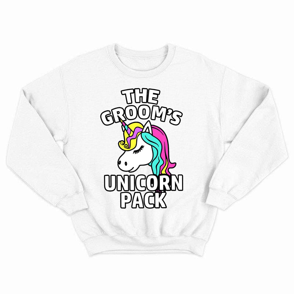 The Groom's Unicorn Pack Sweatshirt Funny Groomsmen Shirts Gifts For Dude Friends