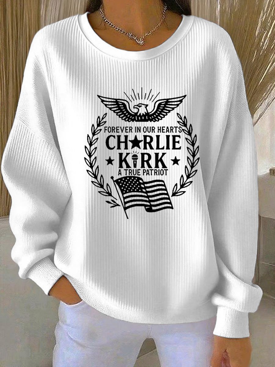 Eagle Charlie Kirk Forever In Our Hearts Sweatshirt 1993 2025 Tribute Charlie Kirk Gifts