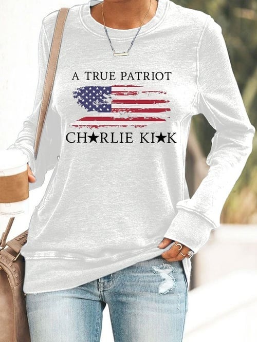 Charlie Kirk Freedom Merch Sweatshirt A True Patriot Usa Rip CK 47 TPUSA Freedom Shirt