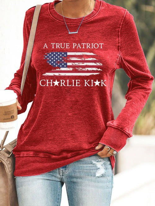 Charlie Kirk Freedom Merch Sweatshirt A True Patriot Usa Rip CK 47 TPUSA Freedom Shirt
