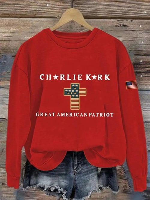 Charlie Kirk Great American Patriot Sweatshirt Rest In Peace Charlie Kirk Apparel Gifts
