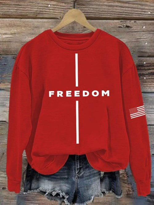 Red Charlie Kirk Freedom Sweatshirt October 14 Charlie Kirk Day Charlie Kirk Memorial Gifts
