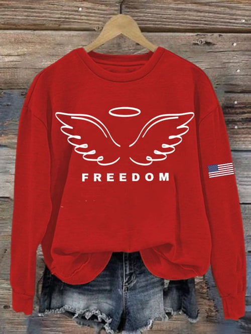 Charlie Kirk Freedom Sweatshirt Wings Angel Turning Points USA Merch Freedom Clothing Gifts