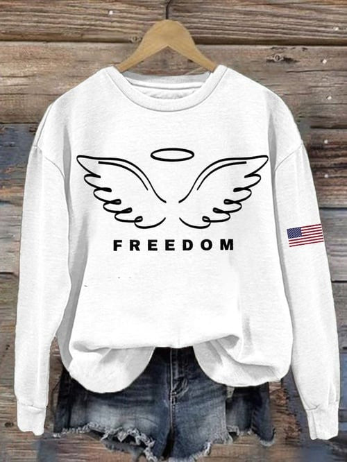 Charlie Kirk Freedom Sweatshirt Wings Angel Turning Points USA Merch Freedom Clothing Gifts