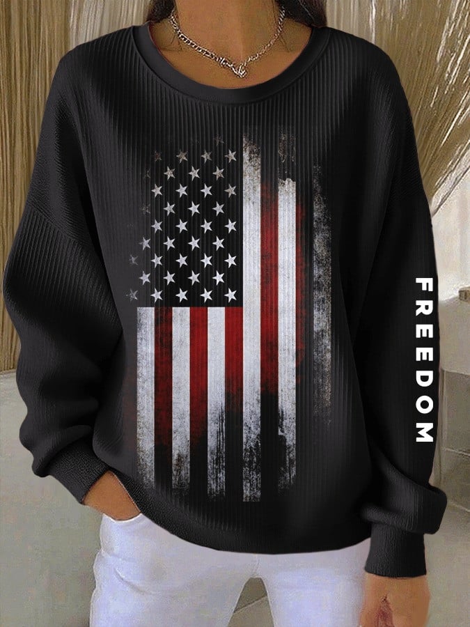 Charlie Kirk Freedom Sweatshirt American Flag TPUSA Merch RIP Charlie Kirk Clothing Gifts