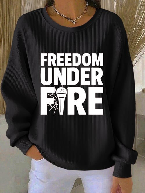 Charlie Kirk Freedom Under Fire Sweatshirt Make America Charlie Kirk Online Store Gifts