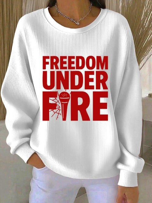 Charlie Kirk Freedom Under Fire Sweatshirt Make America Charlie Kirk Online Store Gifts