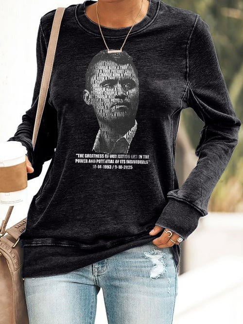 Charlie Kirk Memorial Sweatshirt The Greatness Of Our Nation RIP Charlie Kirk Gifts