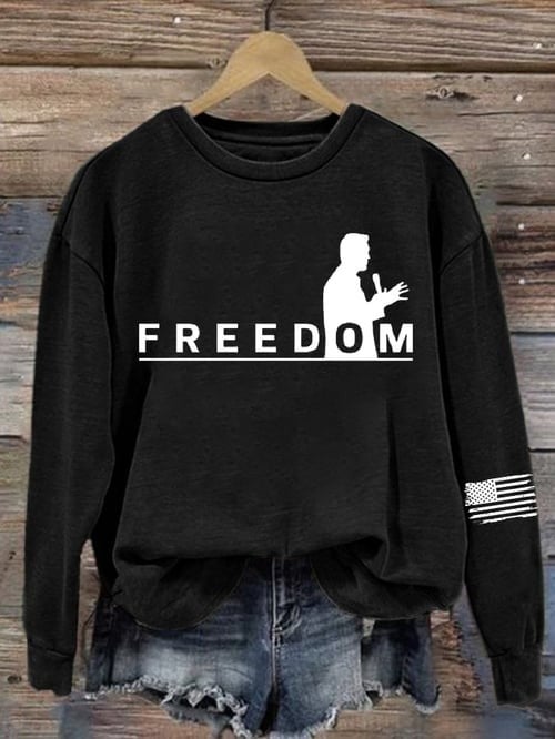 Charlie Kirk Freedom Sweatshirt Tribute Charlie Kirk His Voice Lives On Turning Point Shirt