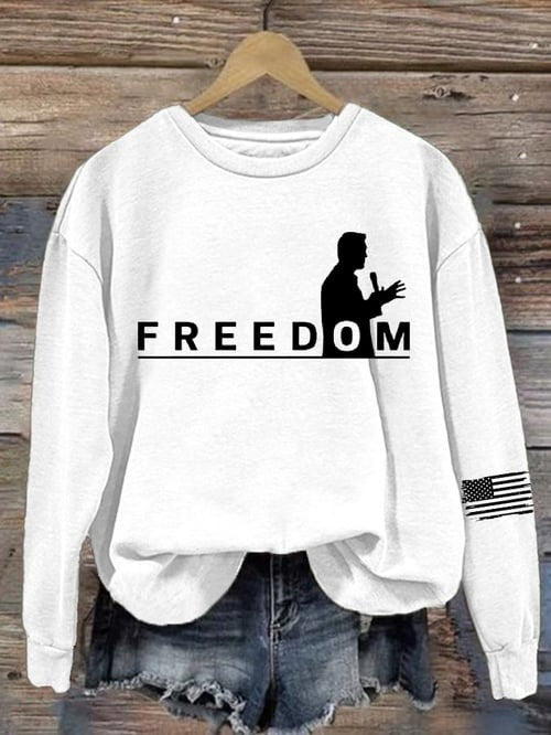 Charlie Kirk Freedom Sweatshirt Tribute Charlie Kirk His Voice Lives On Turning Point Shirt