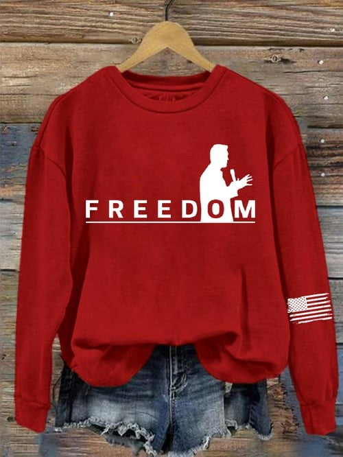 Charlie Kirk Freedom Sweatshirt Tribute Charlie Kirk His Voice Lives On Turning Point Shirt