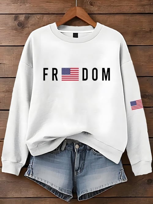 Charlie Kirk Freedom Sweatshirt American Flag Rest In Peace Charlie Kirk Apparel