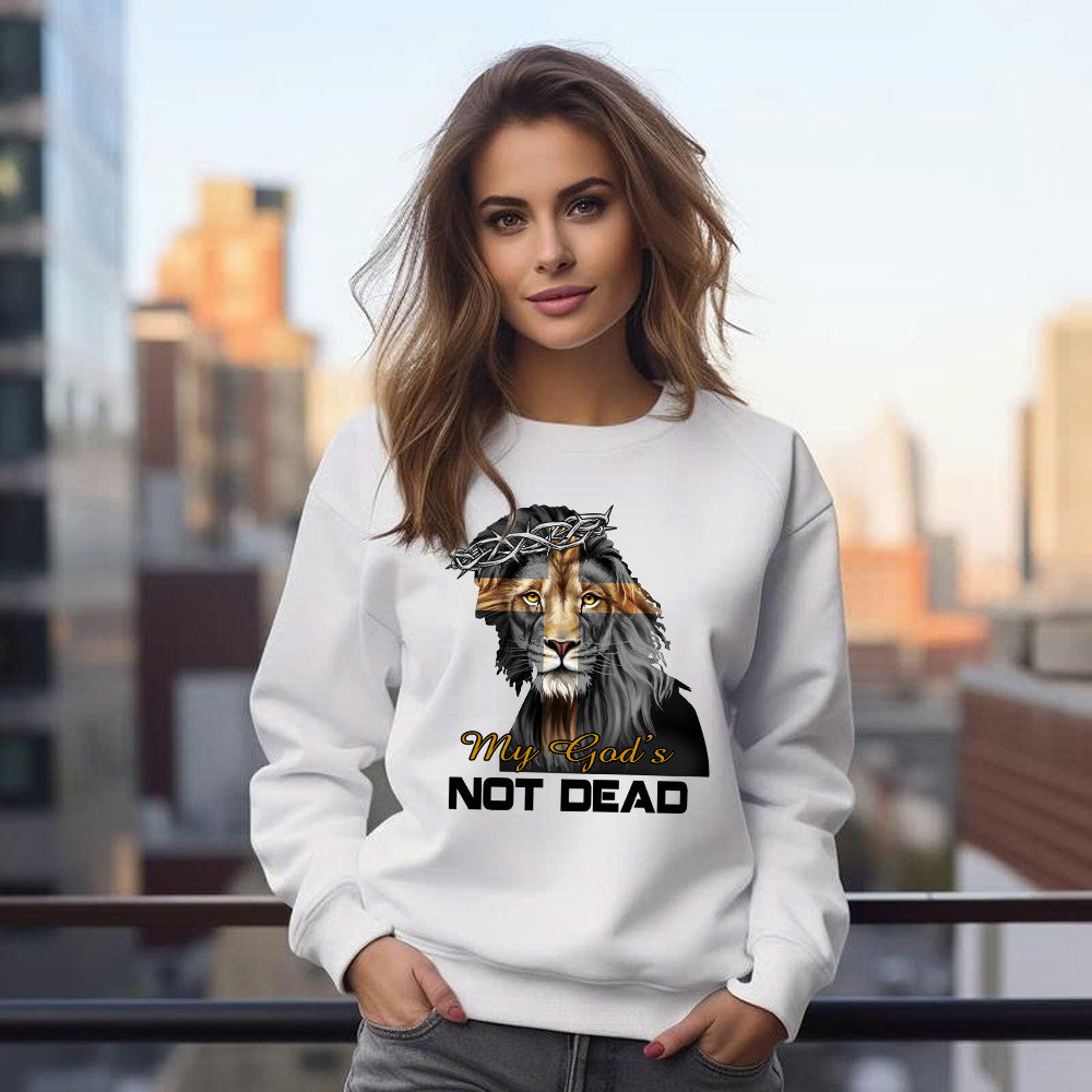 Lion Jesus My God's Not Dead Sweatshirt Faith Mens Christian Clothing Gifts For Him
